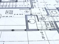 close up of blue prints from angle